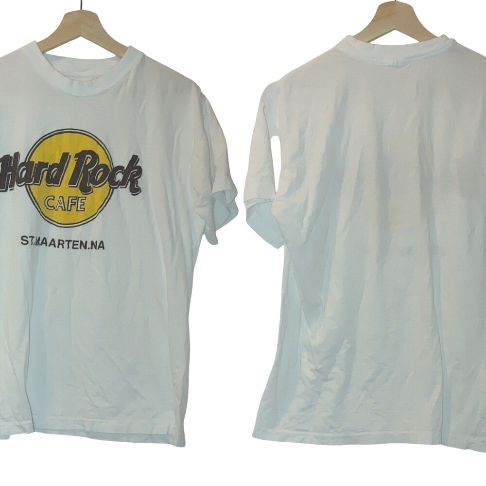 Hard Rock Cafe‎ St. Maarten Graphic Tee Unisex Medium Large Crew Neck Short